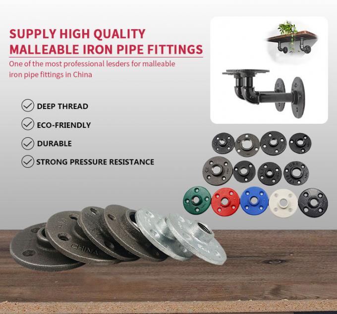 DELLOK 1/2» 3/4" фланец пола отверстий штуцера трубы 4 томительно-тягучего утюга Bsp продетый нитку женщиной нормальный 2