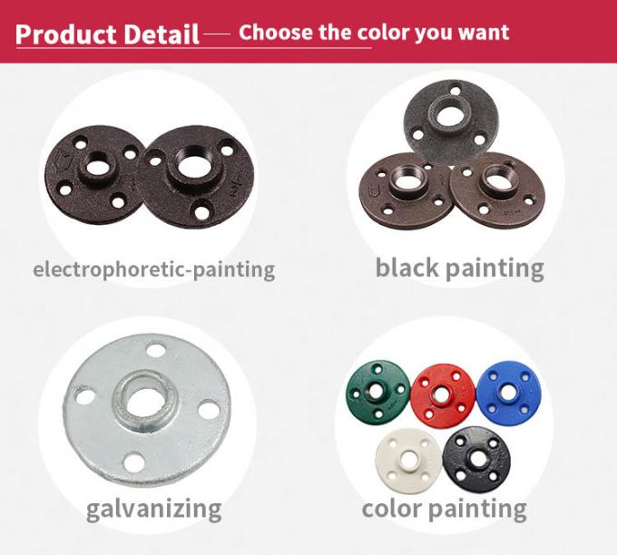 DELLOK 1/2» 3/4" фланец пола отверстий штуцера трубы 4 томительно-тягучего утюга Bsp продетый нитку женщиной нормальный 0